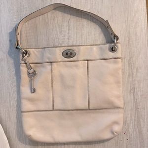 Cream Fossil Handbag